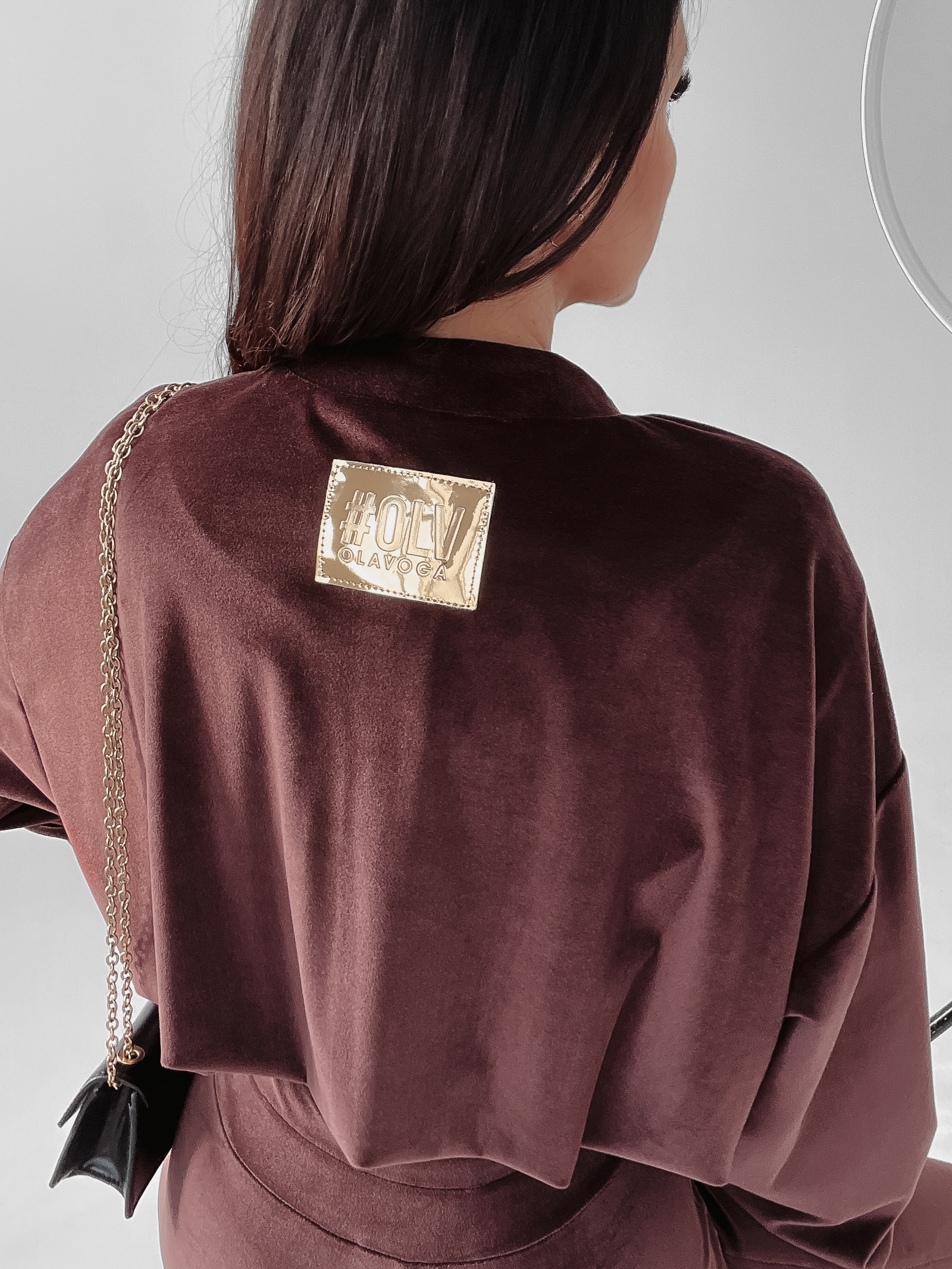 Komplet welurowy Peggy Ola Voga brązowy Komplet welurowy Peggy Ola Voga brązowy