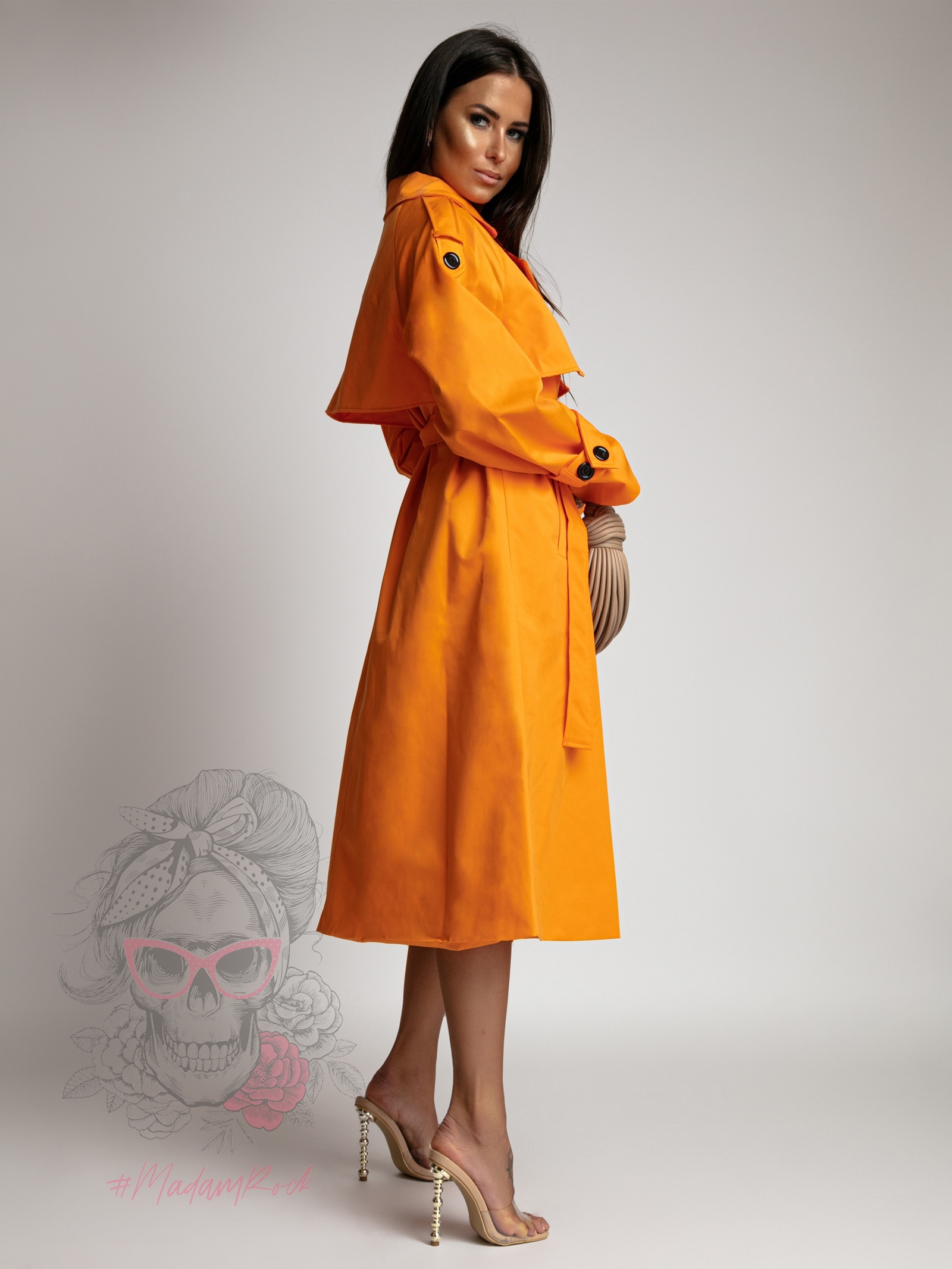 Trencz wiosenny/płaszcz Opeco pomarańczowy Trencz wiosenny/płaszcz Opeco pomarańczowy