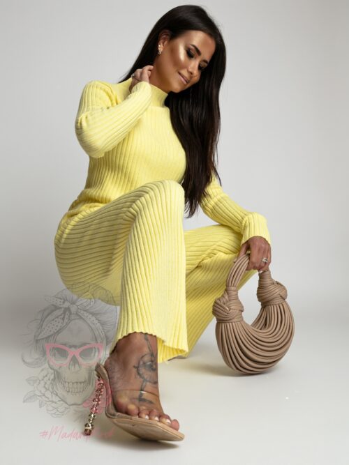 Komplet dzianinowy Cytrilo cytrynowy