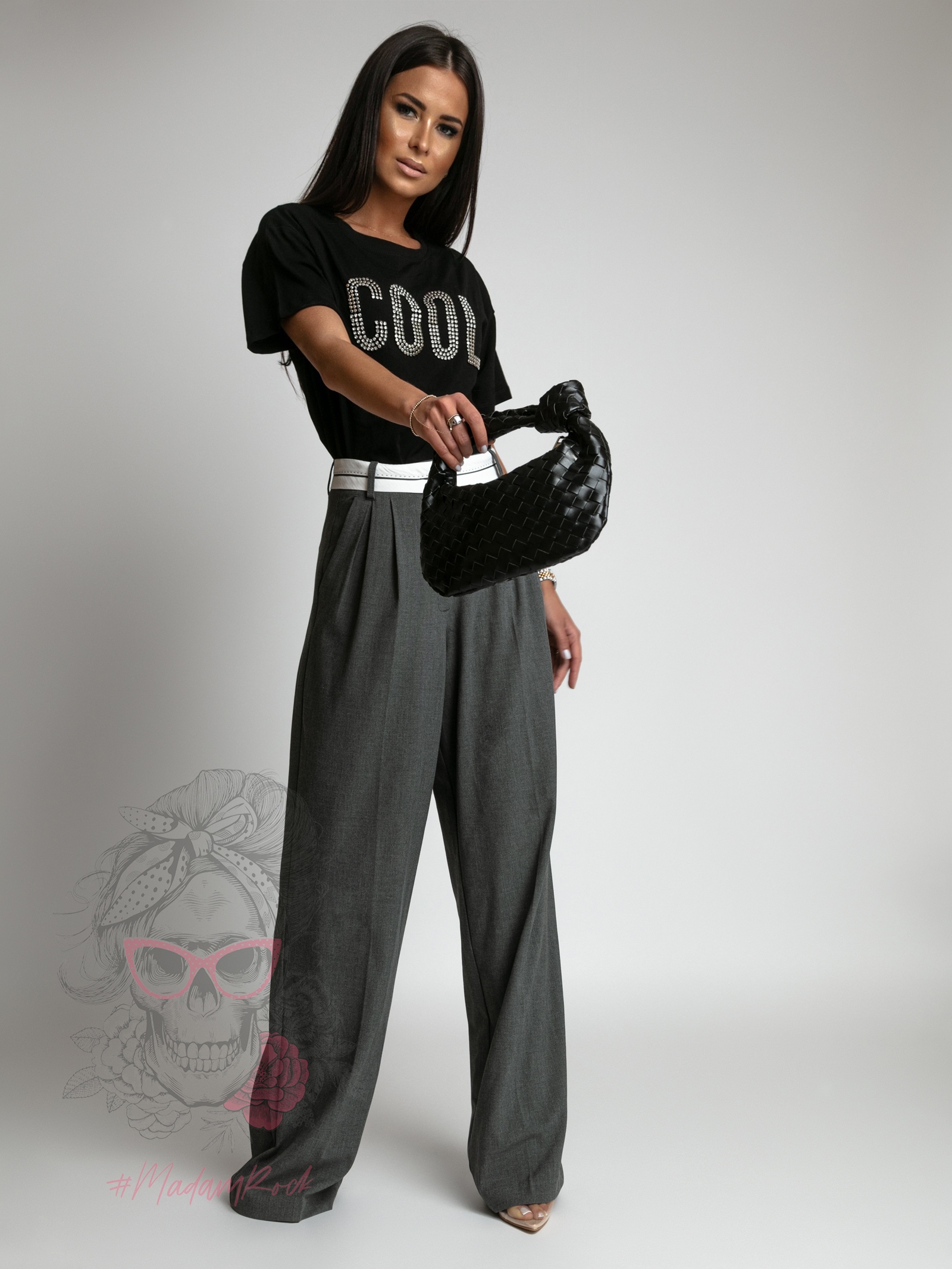 T-shirt bawełniany Cool czarny T-shirt bawełniany Cool czarny