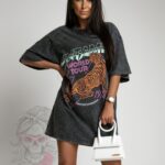 T-shirt dekatyzowany Tiger Worlds Tour szary