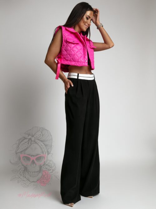 Kamizelka krótka pikowana This Touch różowa