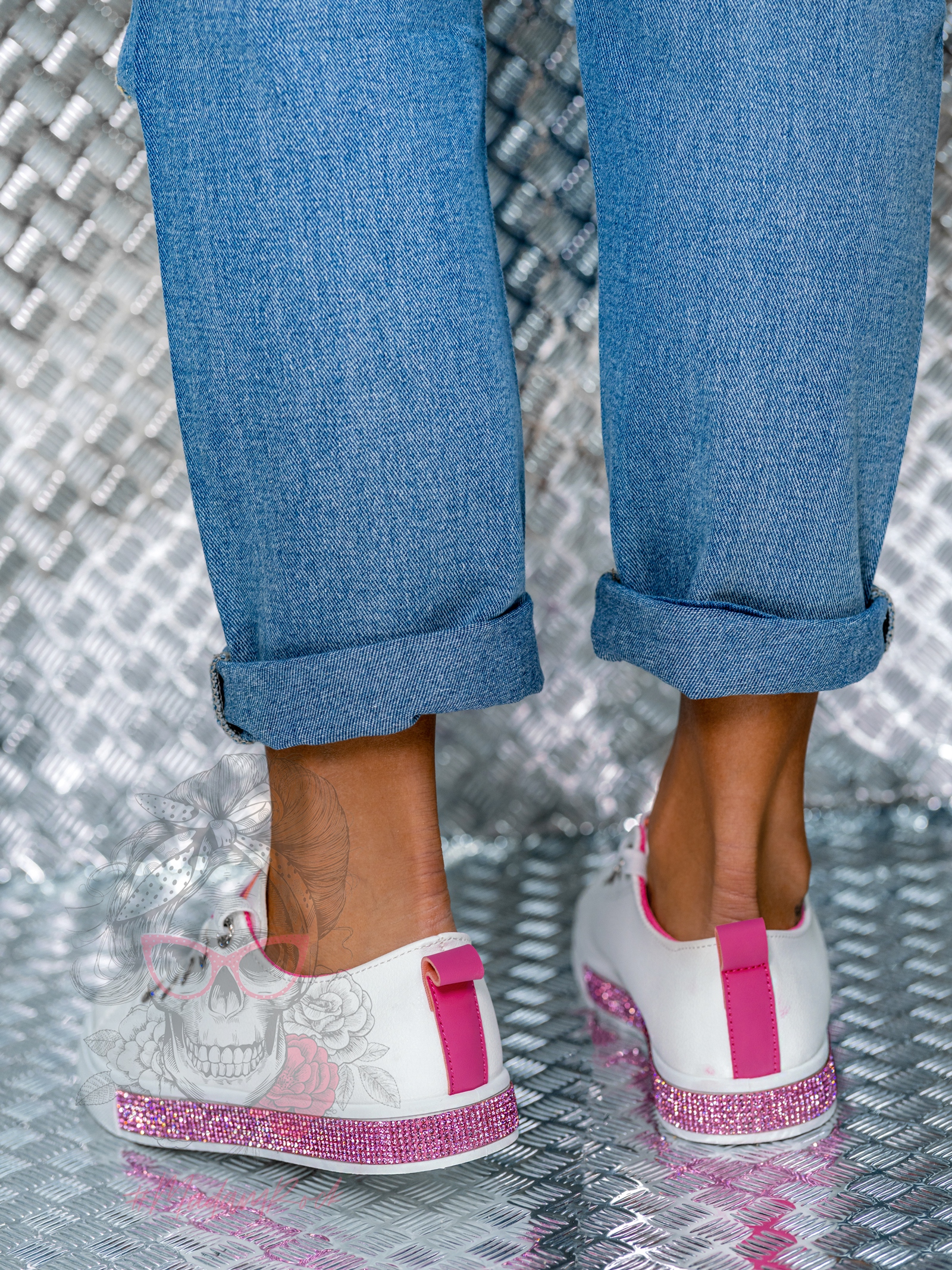 Trampki klasyczne Madam Silicco białe vs pink