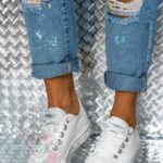 Trampki klasyczne Madam Silicco białe vs silver