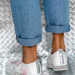 Trampki klasyczne Madam Silicco białe vs silver