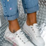 Trampki klasyczne Madam Silicco białe vs silver