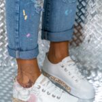 Trampki klasyczne Madam Silicco białe vs gold