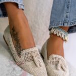 Balerinki ażurowe Madam Bosh beżowe