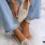 Balerinki ażurowe Madam Bosh beżowe