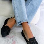 Balerinki ażurowe Madam Bosh czarne