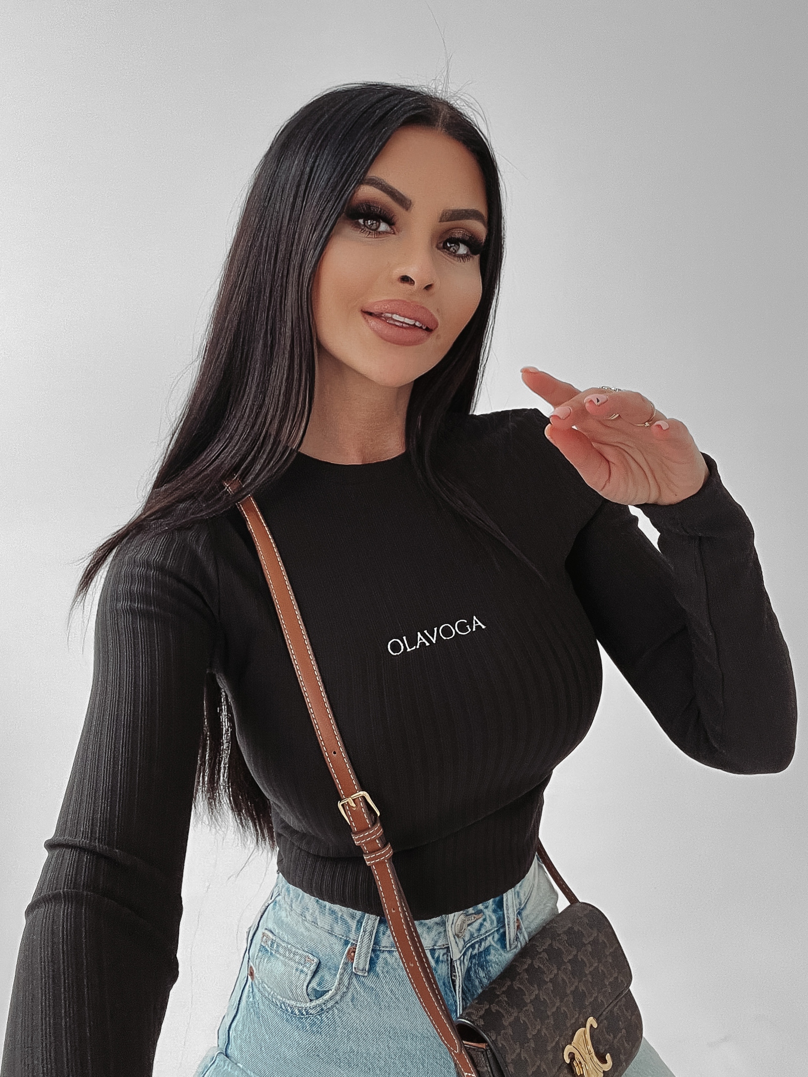 Body prążkowane Brenda Ola Voga czarne Body prążkowane Brenda Ola Voga czarne