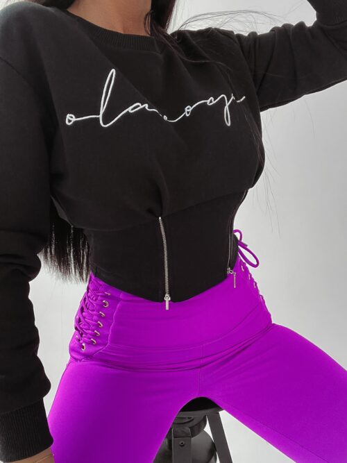 Bluza krótka Aggie Ola Voga czarna