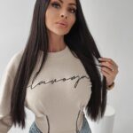 Bluza krótka Aggie Ola Voga beżowa