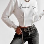 Bluza krótka Aggie Ola Voga ecru