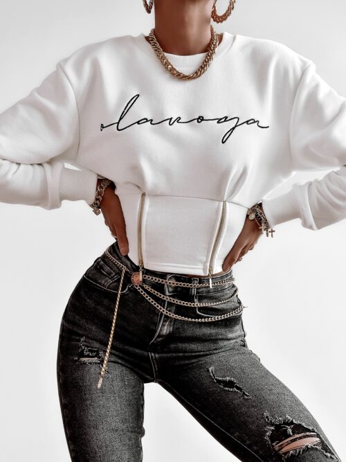 Bluza krótka Aggie Ola Voga ecru