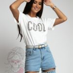 T-shirt bawełniany Cool ecru