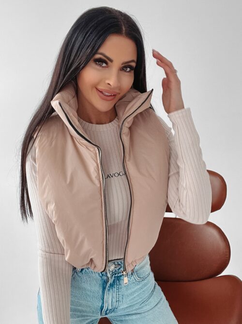 Bezrękawnik kamizelka sportowa Tracy Ola Voga beżowy