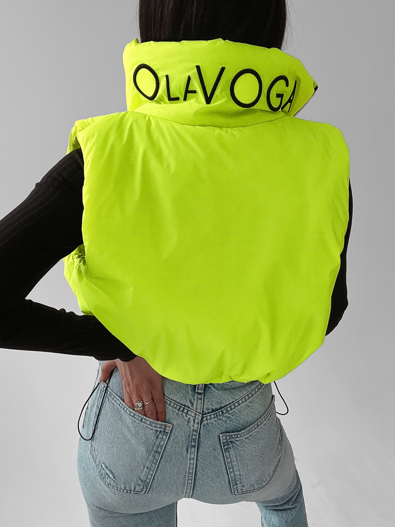 Bezrękawnik kamizelka sportowa Tracy Ola Voga limonkowy