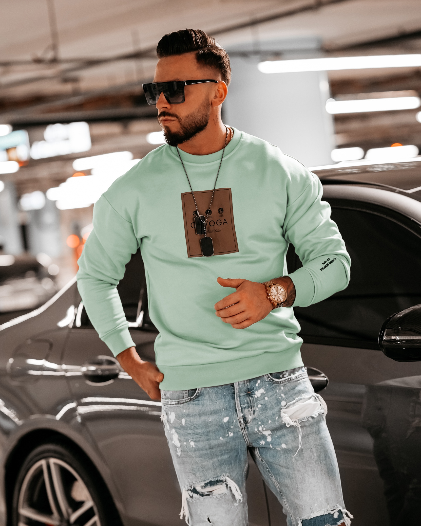 Bluza męska Lennard Ola Voga mięta Bluza męska Lennard Ola Voga mięta