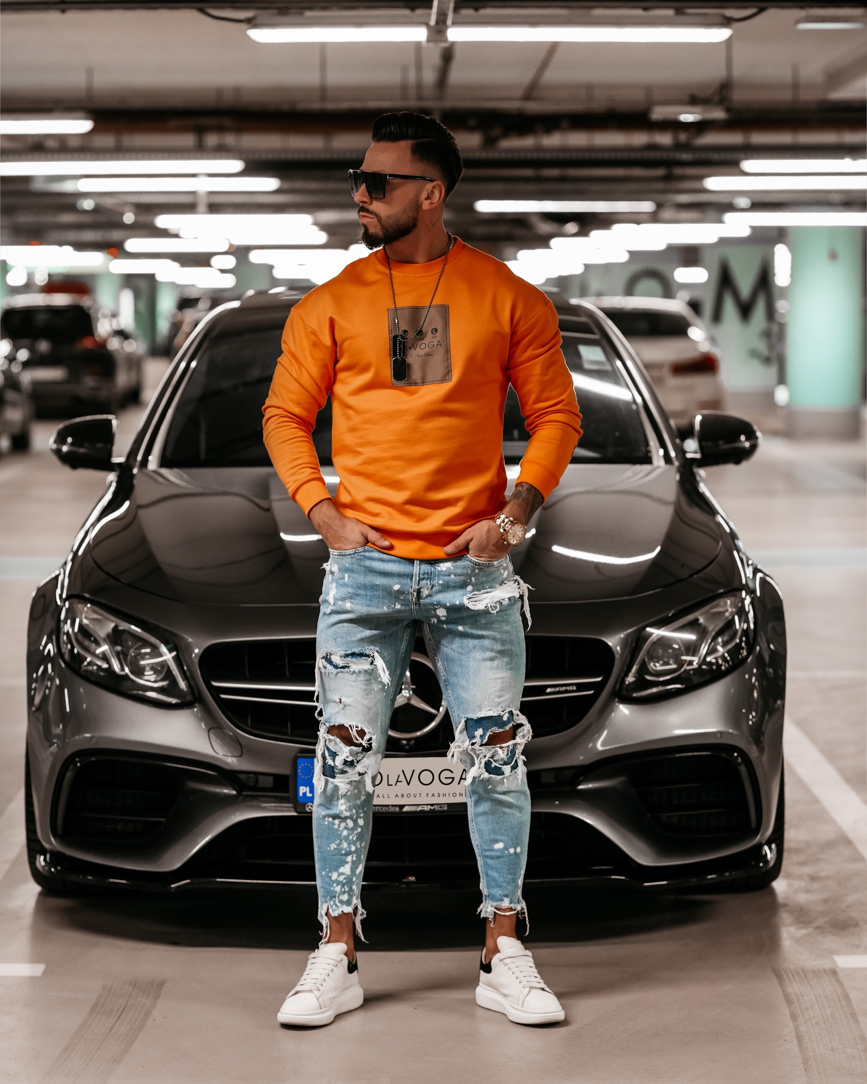 Bluza męska Lennard Ola Voga mango Bluza męska Lennard Ola Voga mango