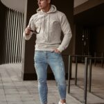 Bluza męska z kapturem Fabiano Ola Voga beżowa