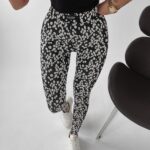 Legginsy casualowe Storm Ola Voga ecru-czarne