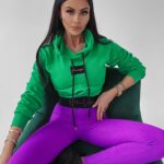 Legginsy elastyczne Pia Ola Voga fioletowe