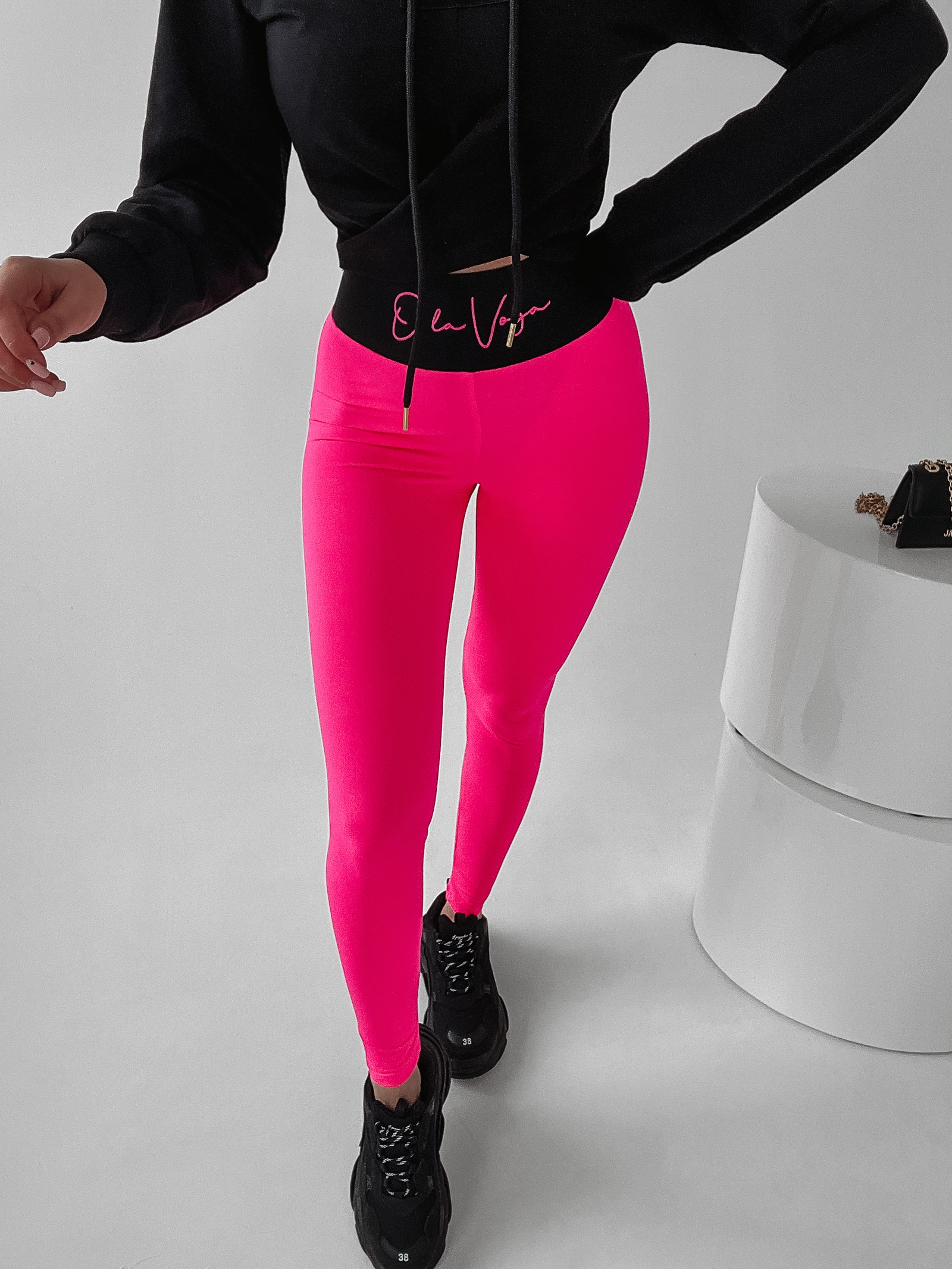 Legginsy elastyczne Pia Ola Voga neonowy róż