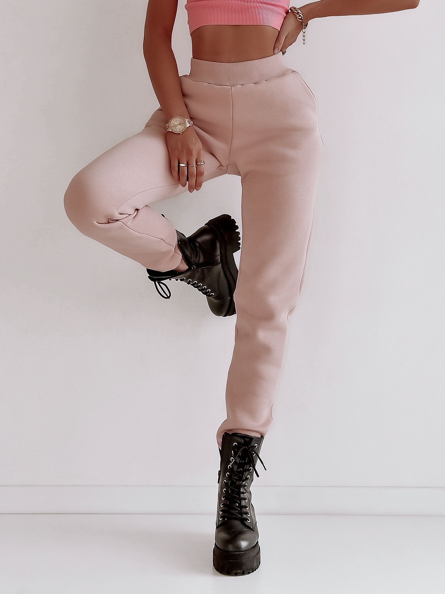 Spodnie dresowe Borneo Ola Voga różowe