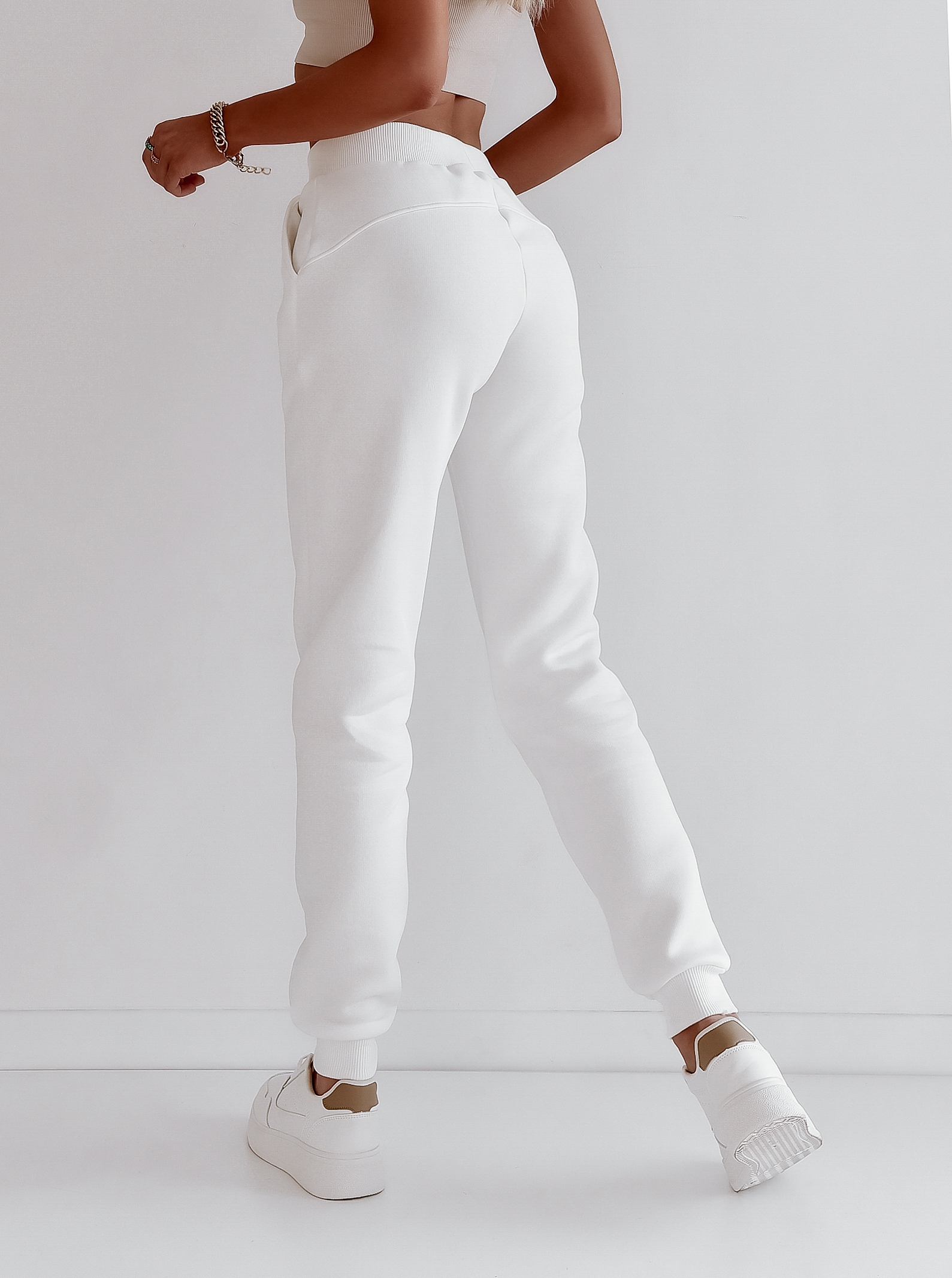 Spodnie dresowe Borneo Ola Voga ecru