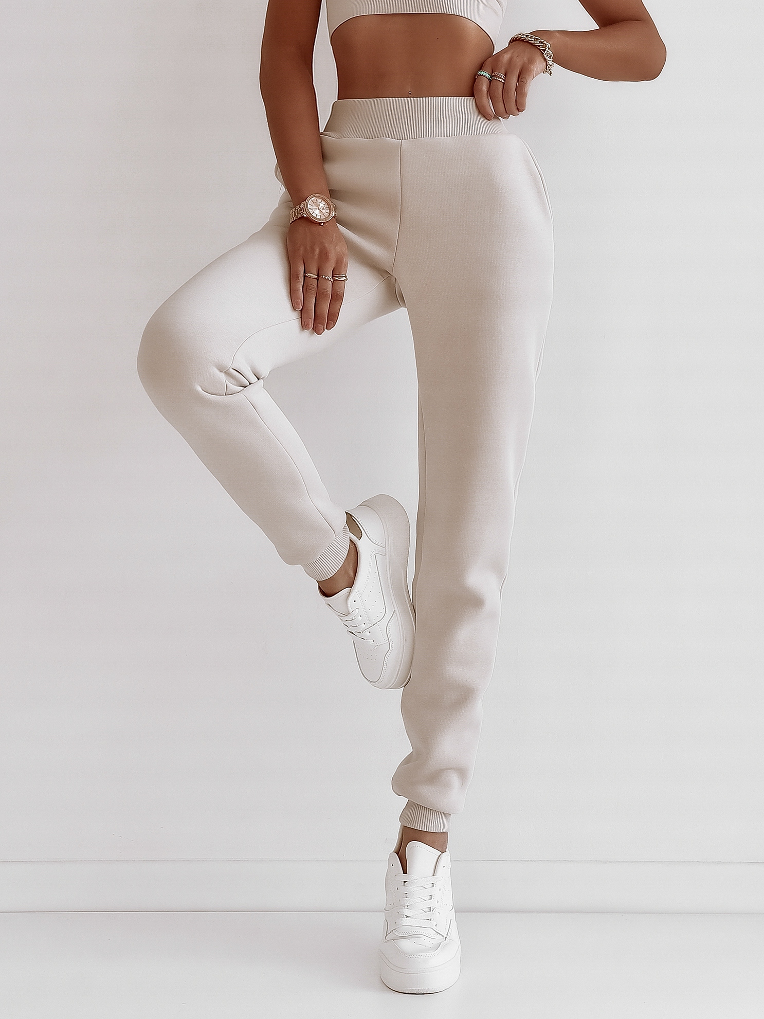 Spodnie dresowe Borneo Ola Voga beżowe