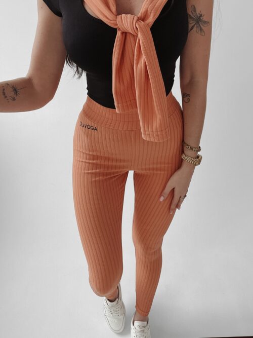 Legginsy prążkowane Lucia Ola Voga miedziane