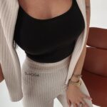 Legginsy prążkowane Lucia Ola Voga beżowe