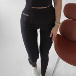 Legginsy prążkowane Lucia Ola Voga czarne