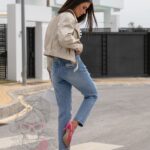 Spodnie jeansowe z farbą Falei niebieskie