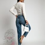 -wyprzedane-Spodnie boyfriend gładkie Opus granat