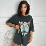 T-shirt dekatyzowany Metallica szary