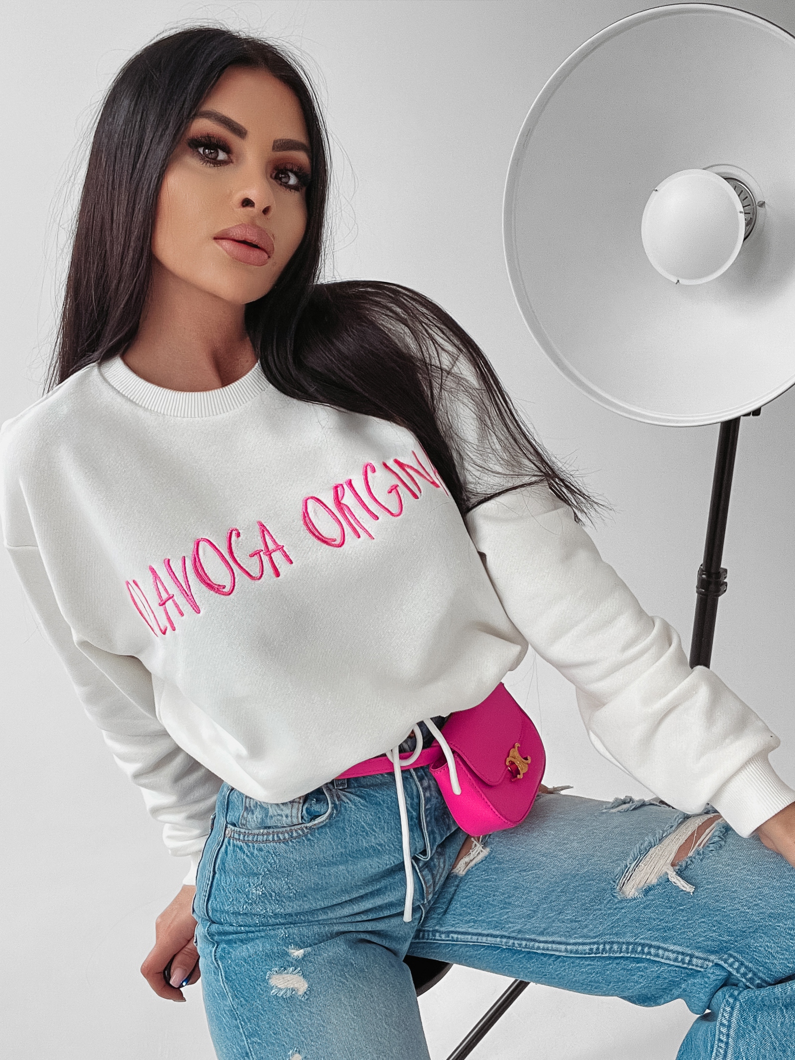 Bluza dzianinowa Coral Ola Voga ecru