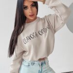 Bluza dzianinowa Coral Ola Voga beżowa