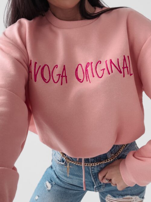 Bluza dzianinowa Coral Ola Voga pudrowa