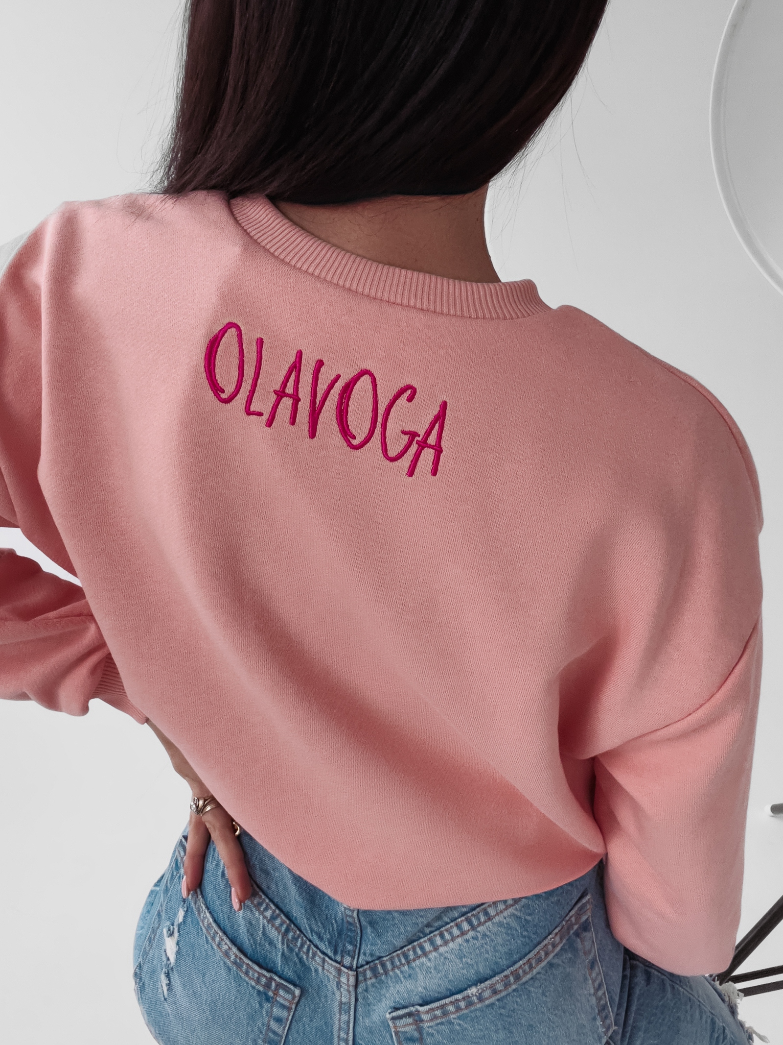 Bluza dzianinowa Coral Ola Voga pudrowa Bluza dzianinowa Coral Ola Voga pudrowa