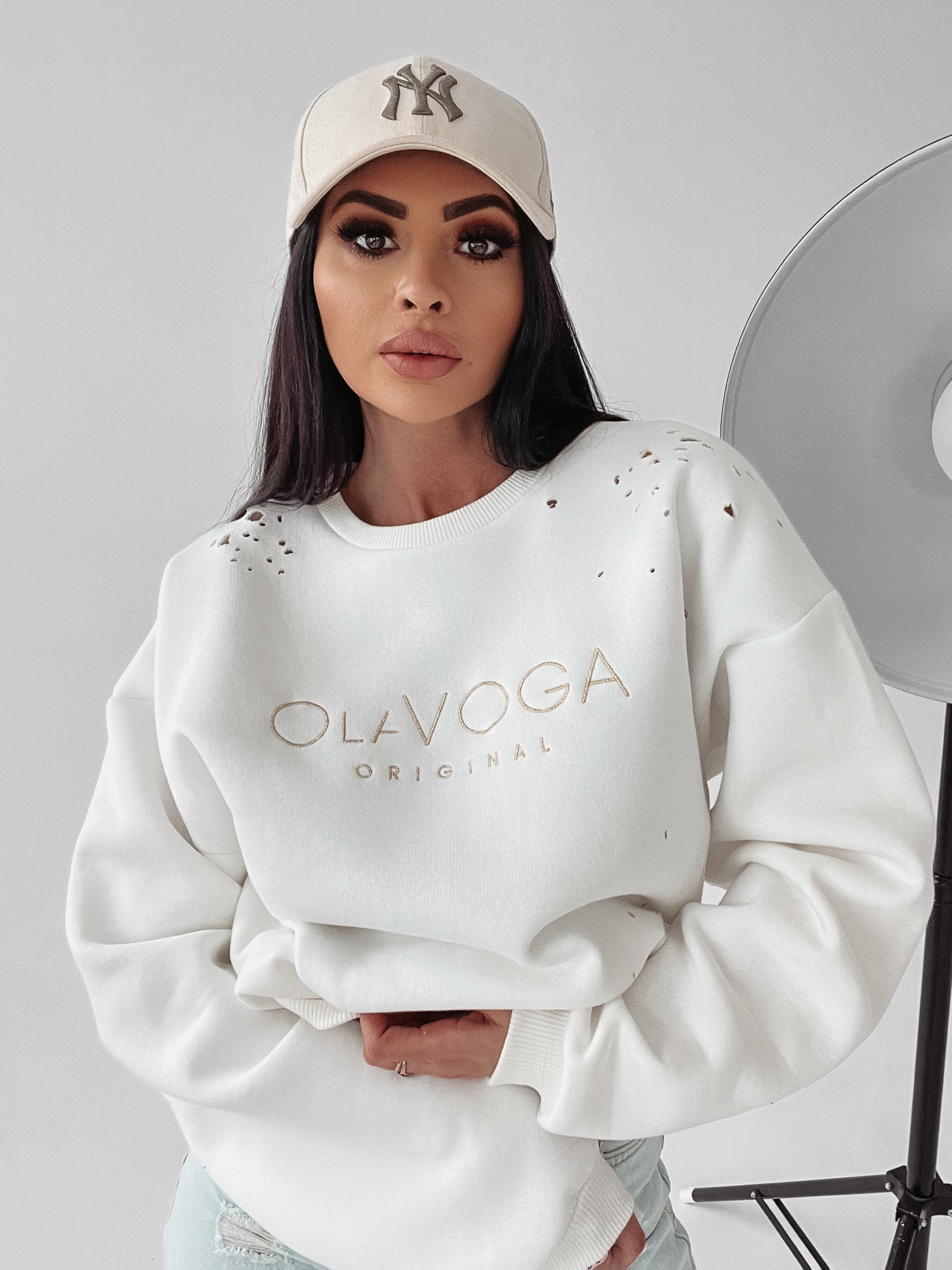 Bluza bawełniana Melanie Ola Voga ecru Bluza bawełniana Melanie Ola Voga ecru