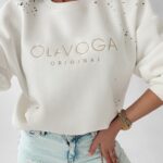 Bluza bawełniana Melanie Ola Voga ecru