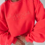 Bluza bawełniana Melanie Ola Voga neonowy róż