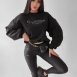 Legginsy z przeszyciami Larissa Ola Voga czarne