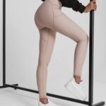 Legginsy z przeszyciami Larissa Ola Voga beżowe