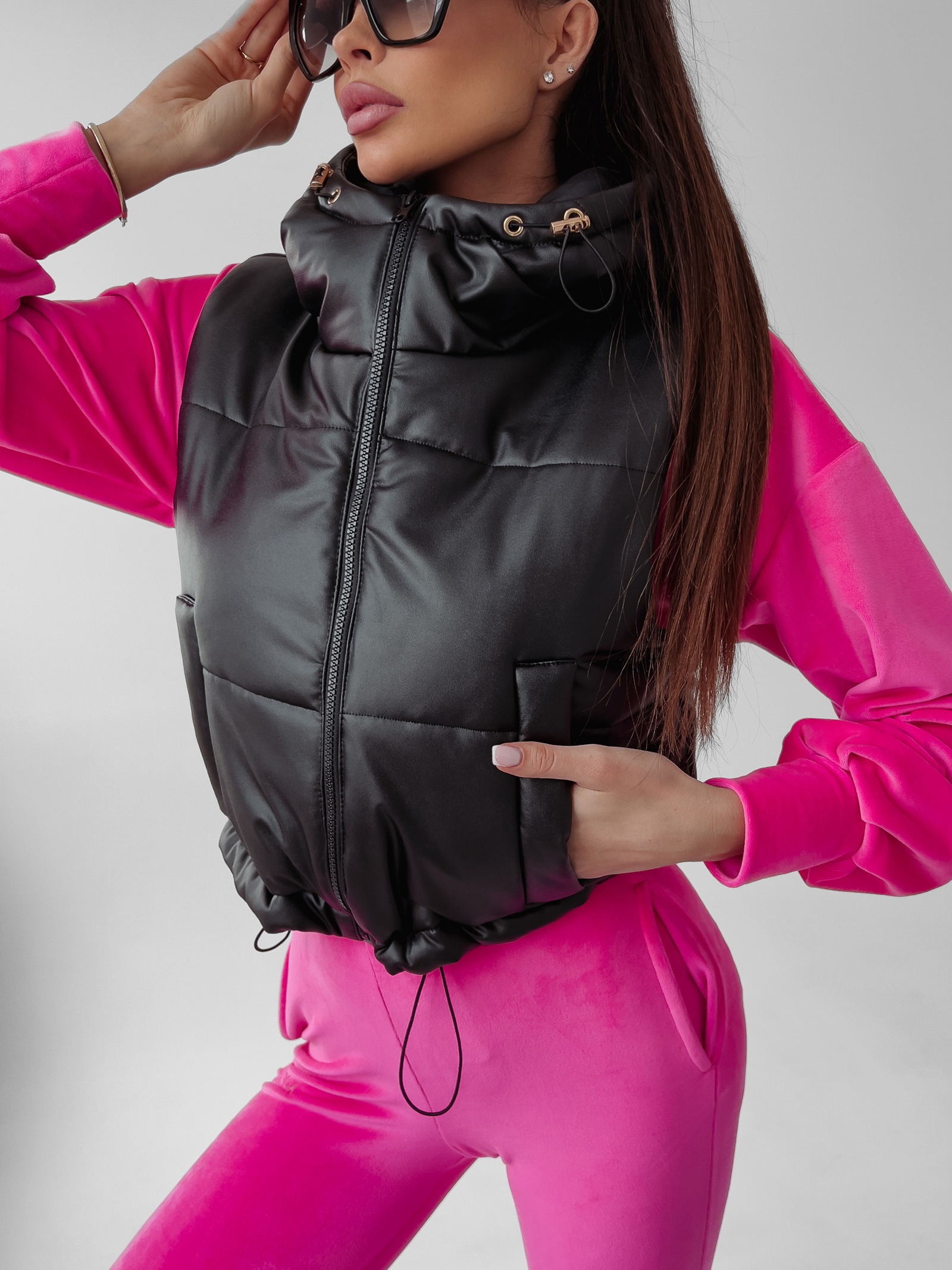 Bezrękawnik kamizelka pikowana Charly Ola Voga czarny