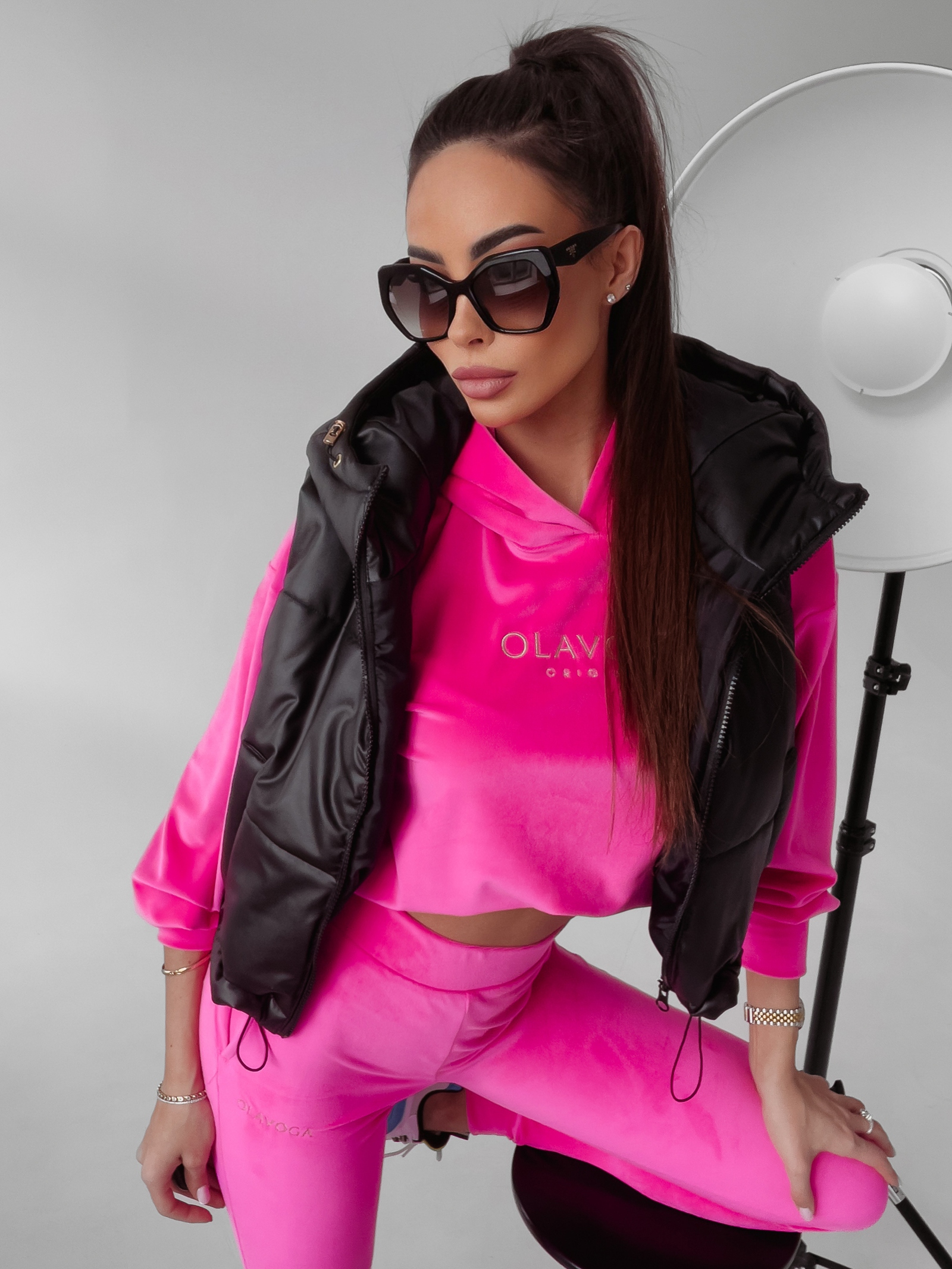 Bezrękawnik kamizelka pikowana Charly Ola Voga czarny