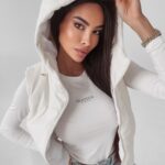 Bezrękawnik kamizelka pikowana Charly Ola Voga ecru