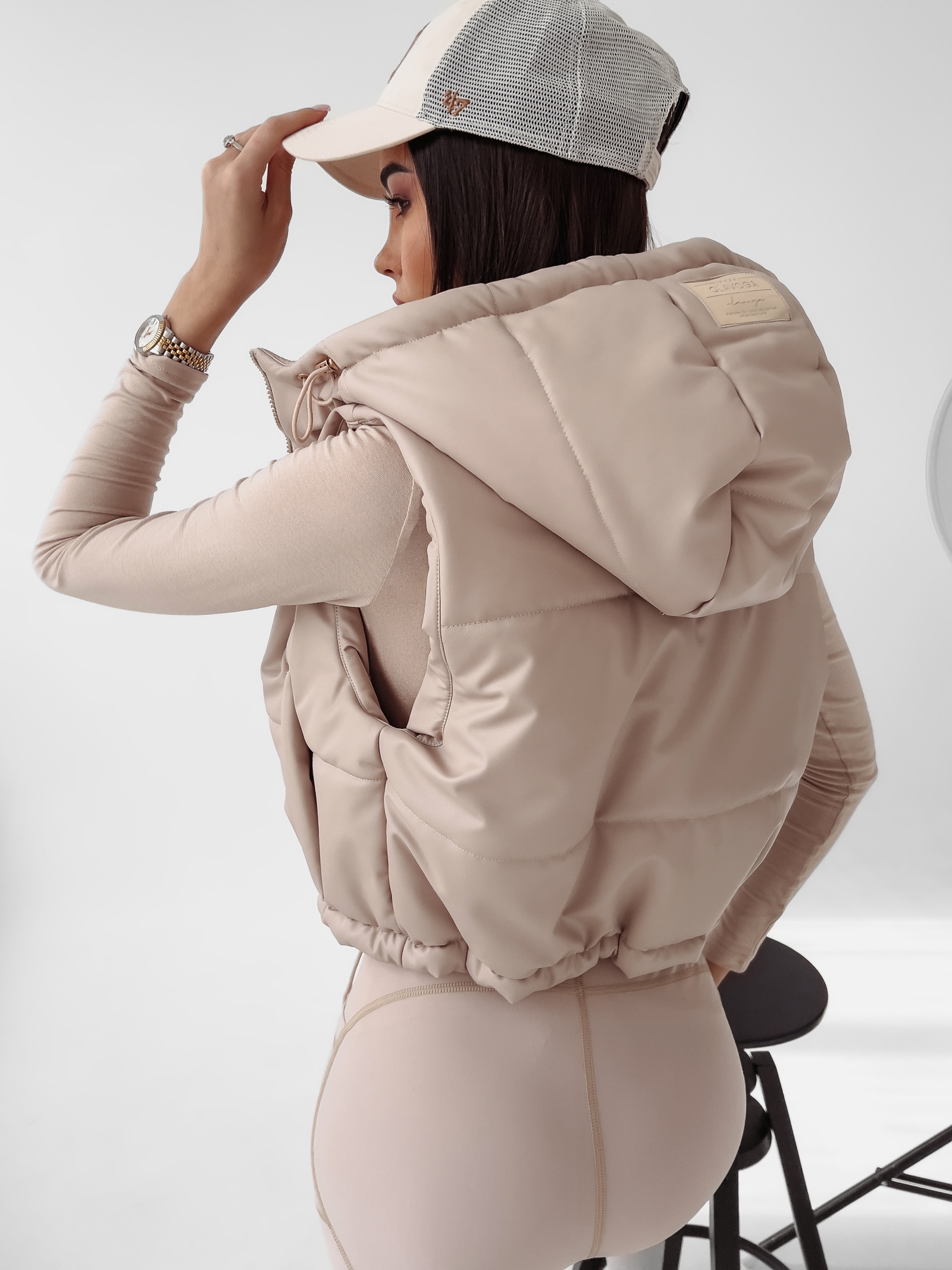 Bezrękawnik kamizelka pikowana Charly Ola Voga j.beżowa